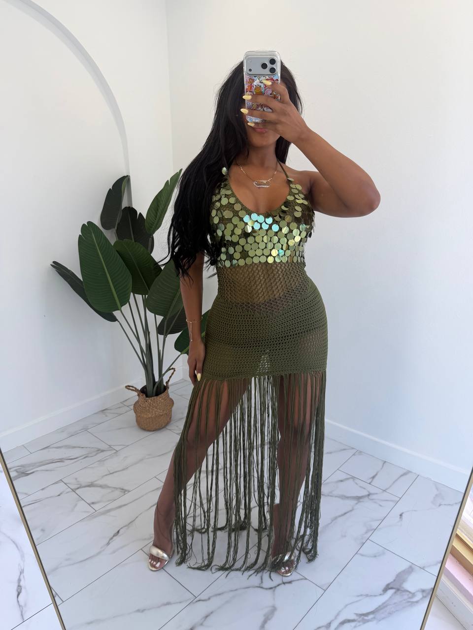 Crochet maxi dress