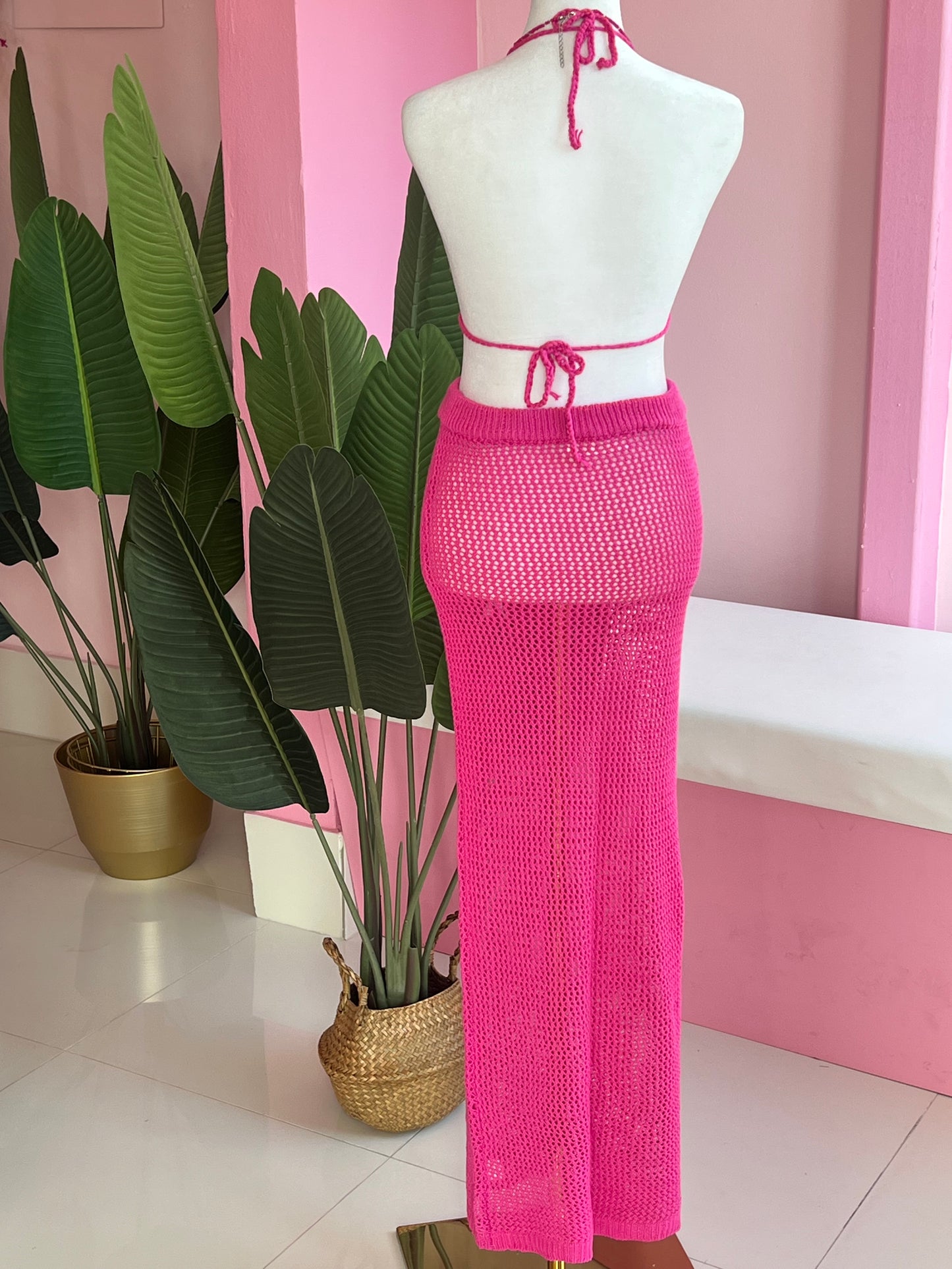 Flower Crochet Maxi set