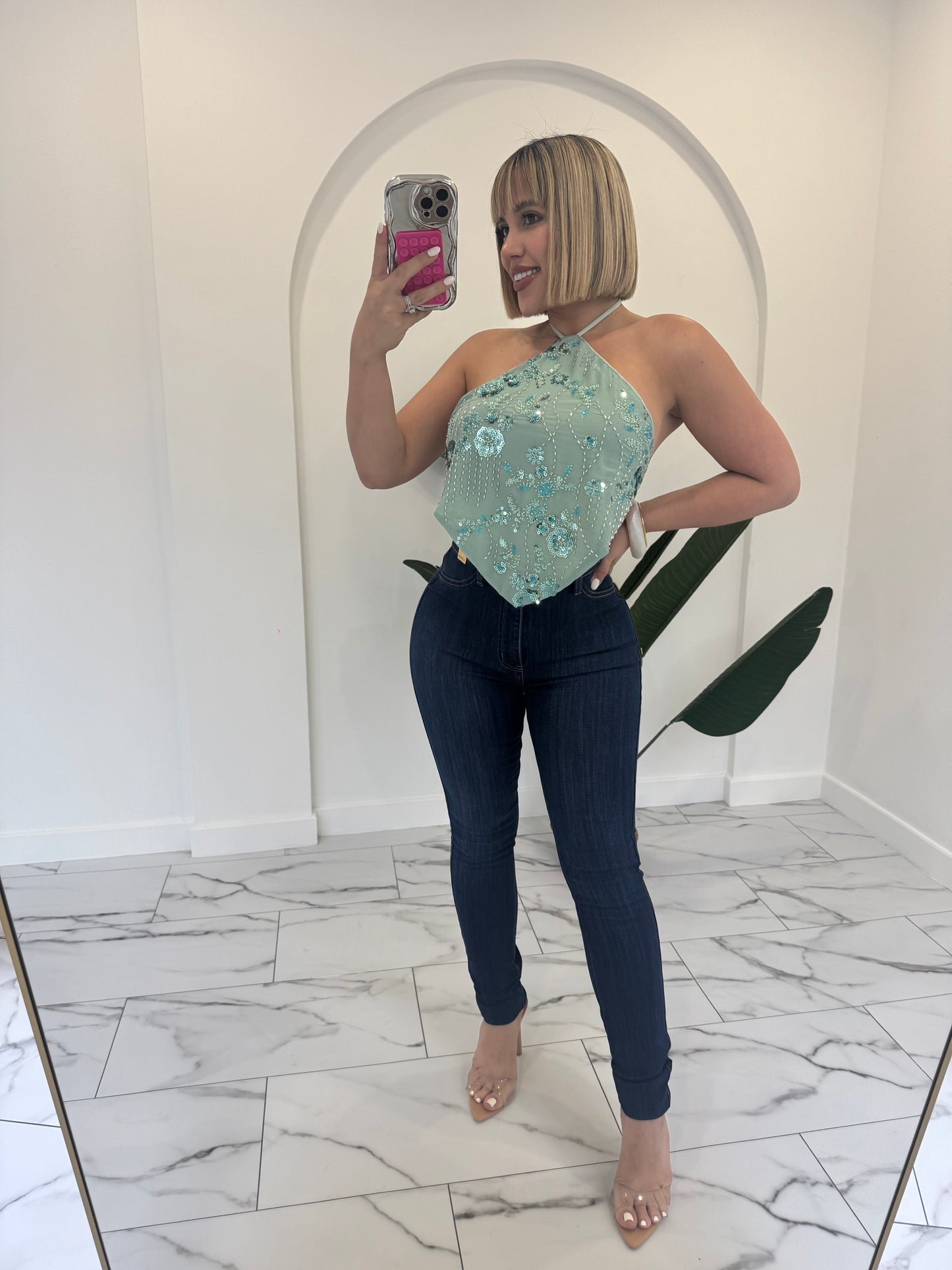 Vibrant skinny Dark Blue