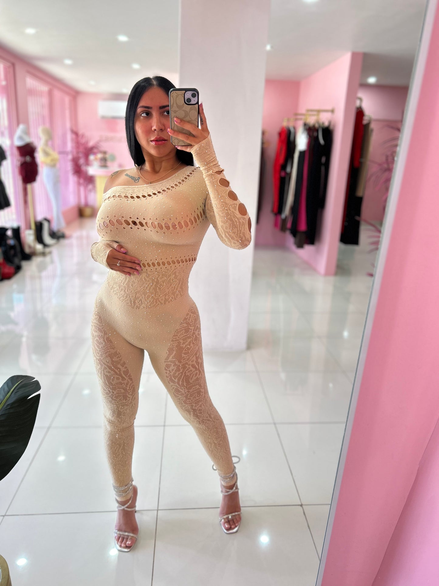 OS Rhinestone Jumpsuit