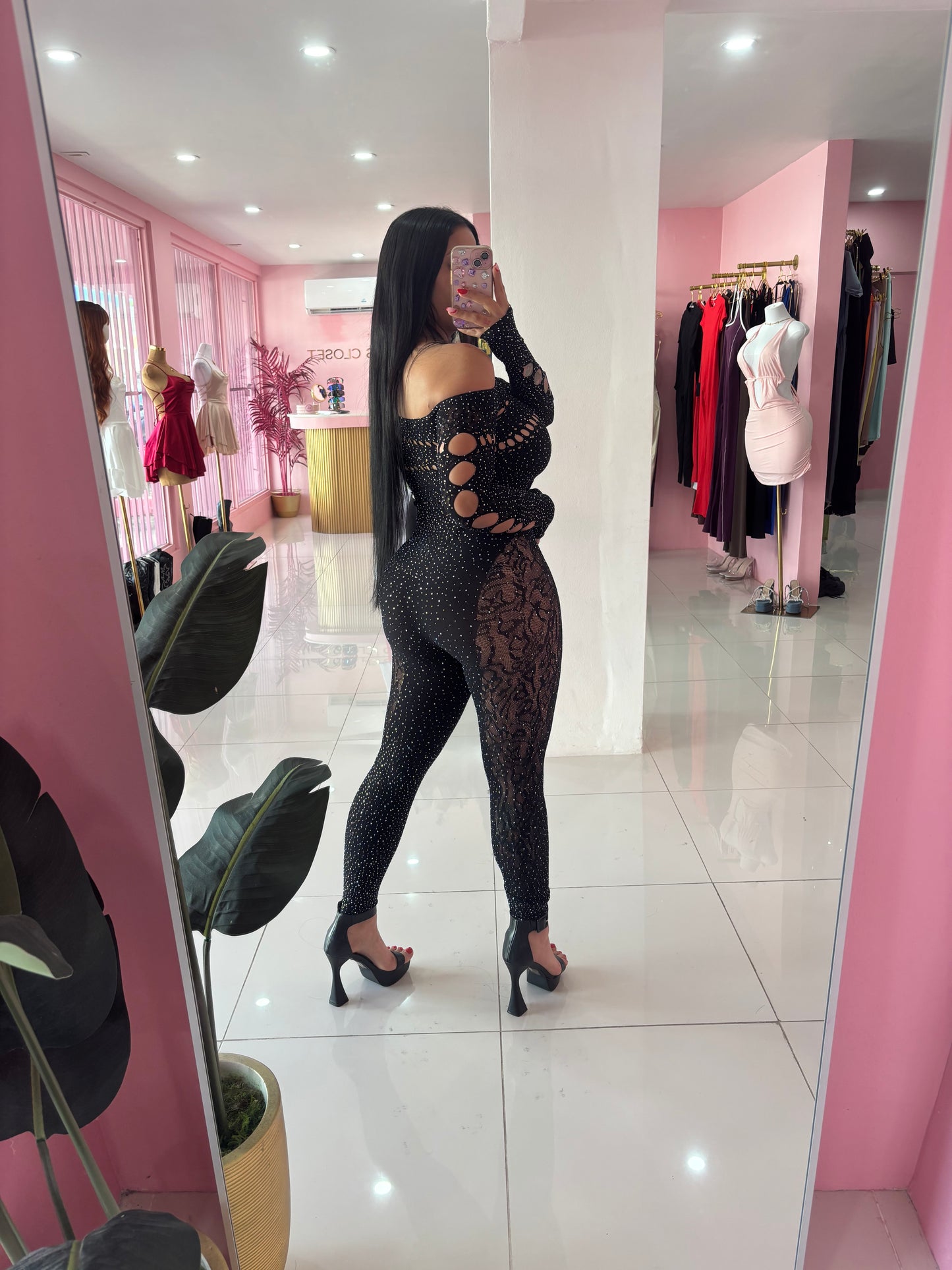 OS Rhinestone Jumpsuit