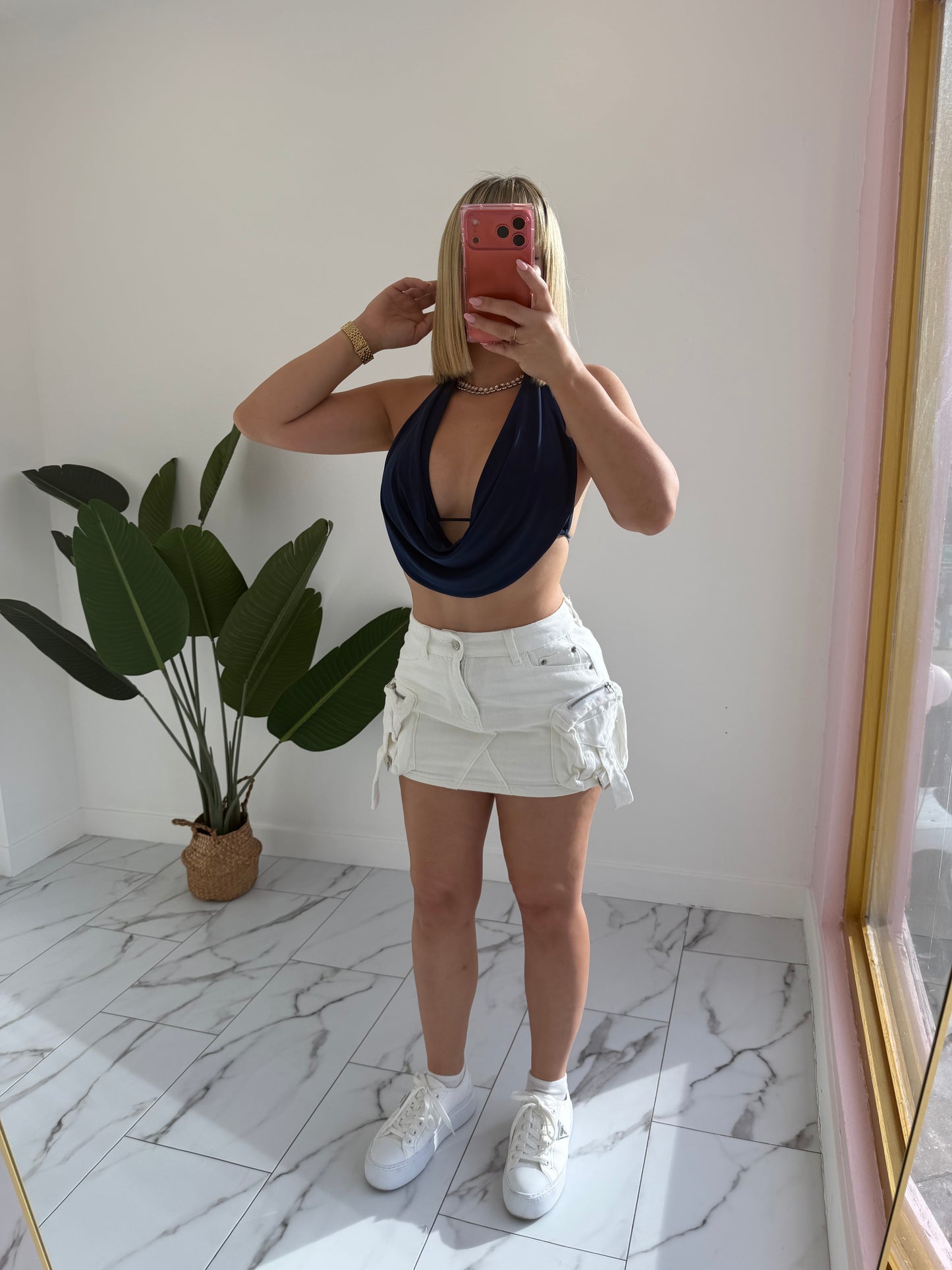 Cargo Denim Skort