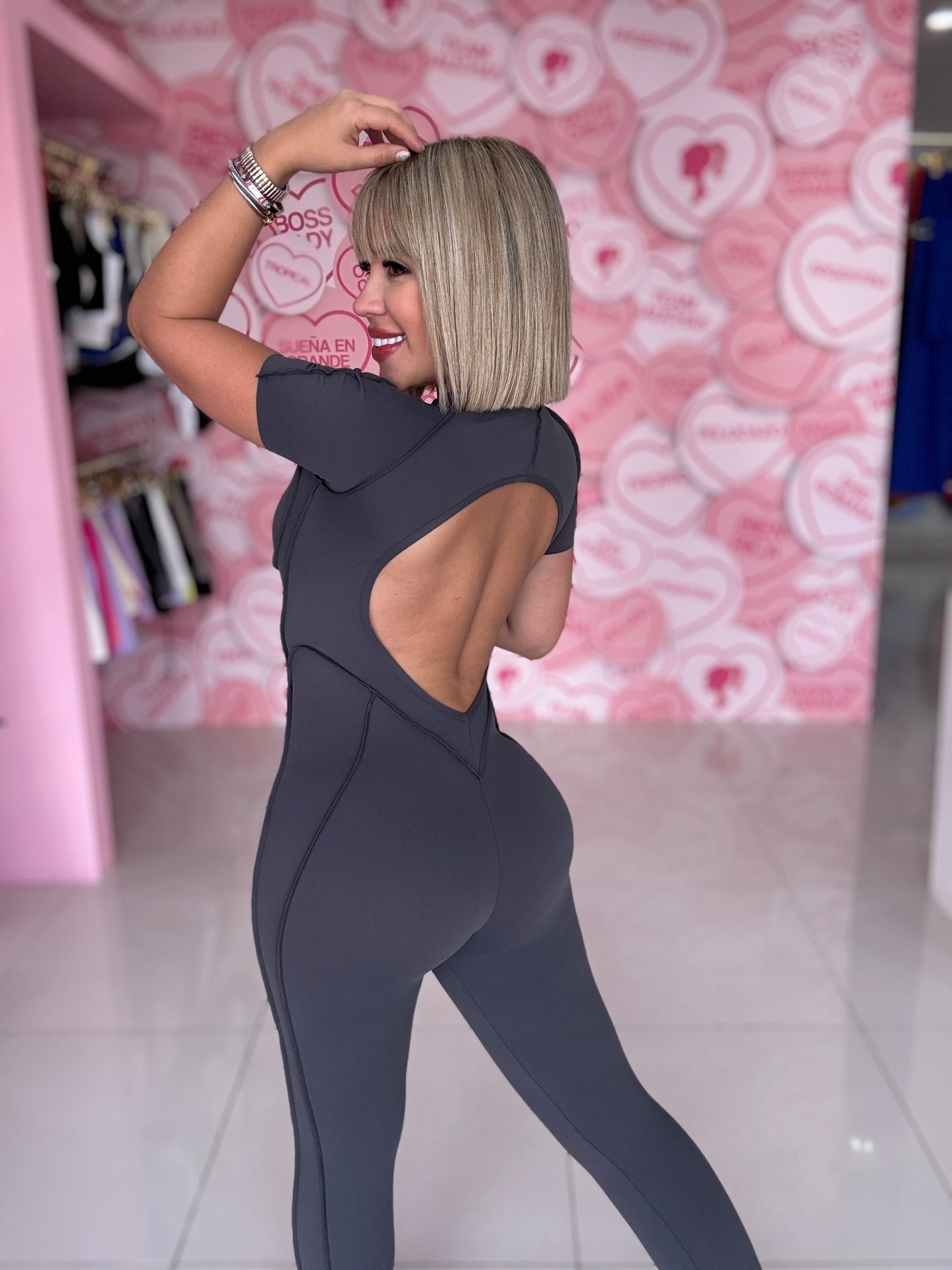 Wonder Tshirt Skinny Jumpsuit (Espalda Descubierta)