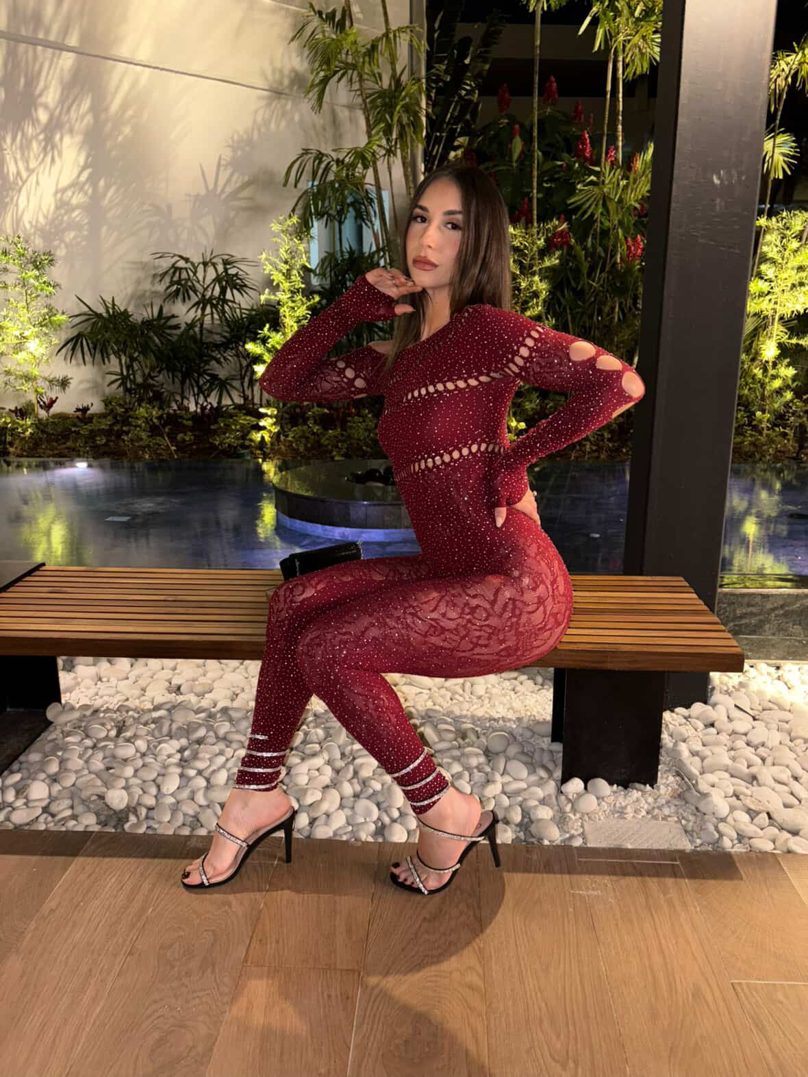 OS Rhinestone Jumpsuit
