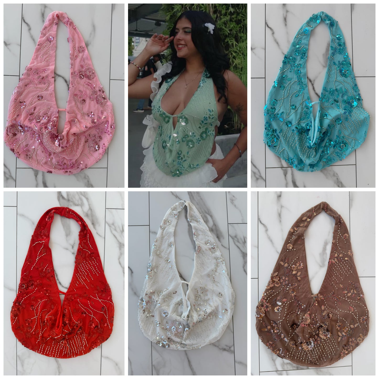 Fancy Sequins Halter top