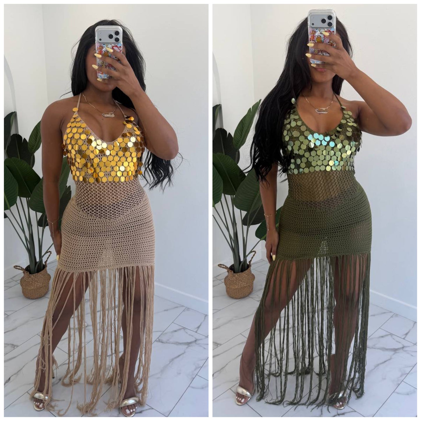Crochet maxi dress