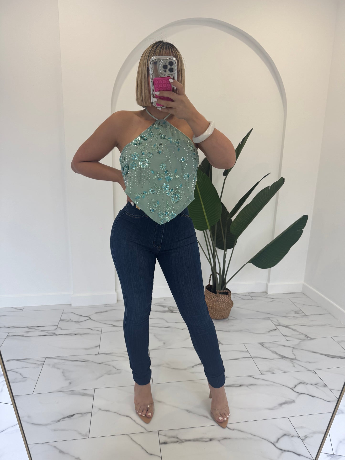 Vibrant skinny Dark Blue