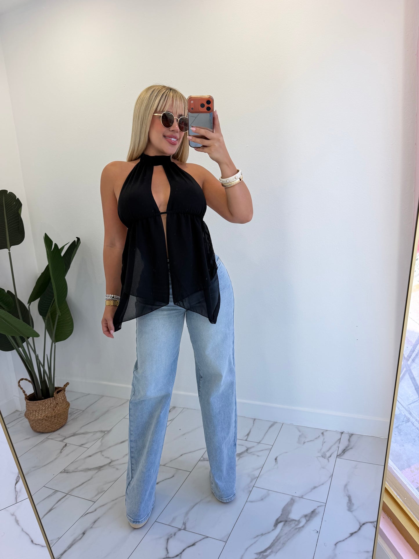 Mesh Long Top