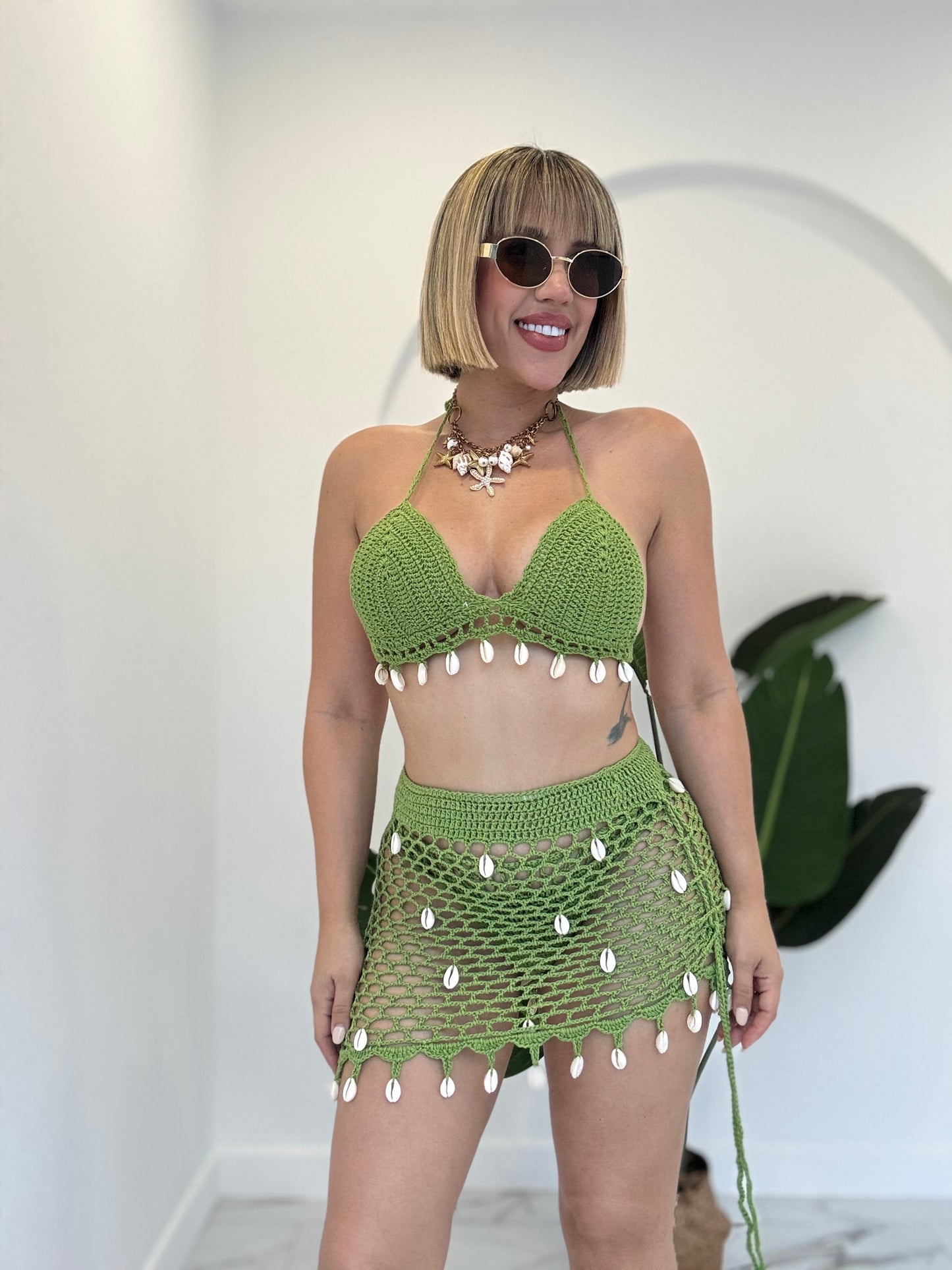 Crochet green 3pcs set