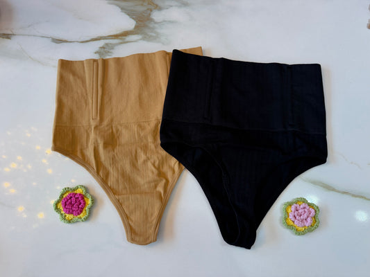 Panty Faja Thong Textura (alta compresión)