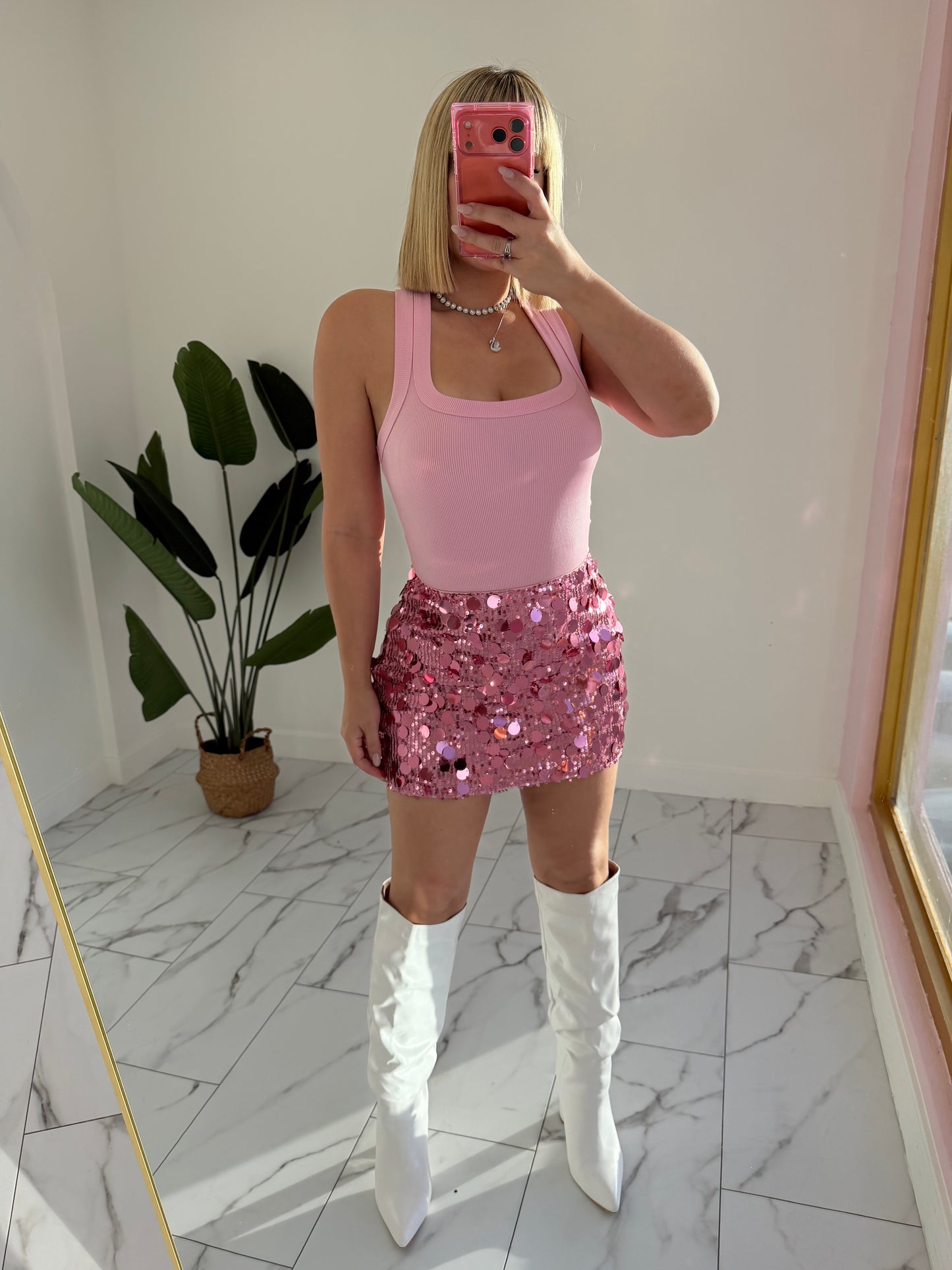 Viral Sequins Skirt