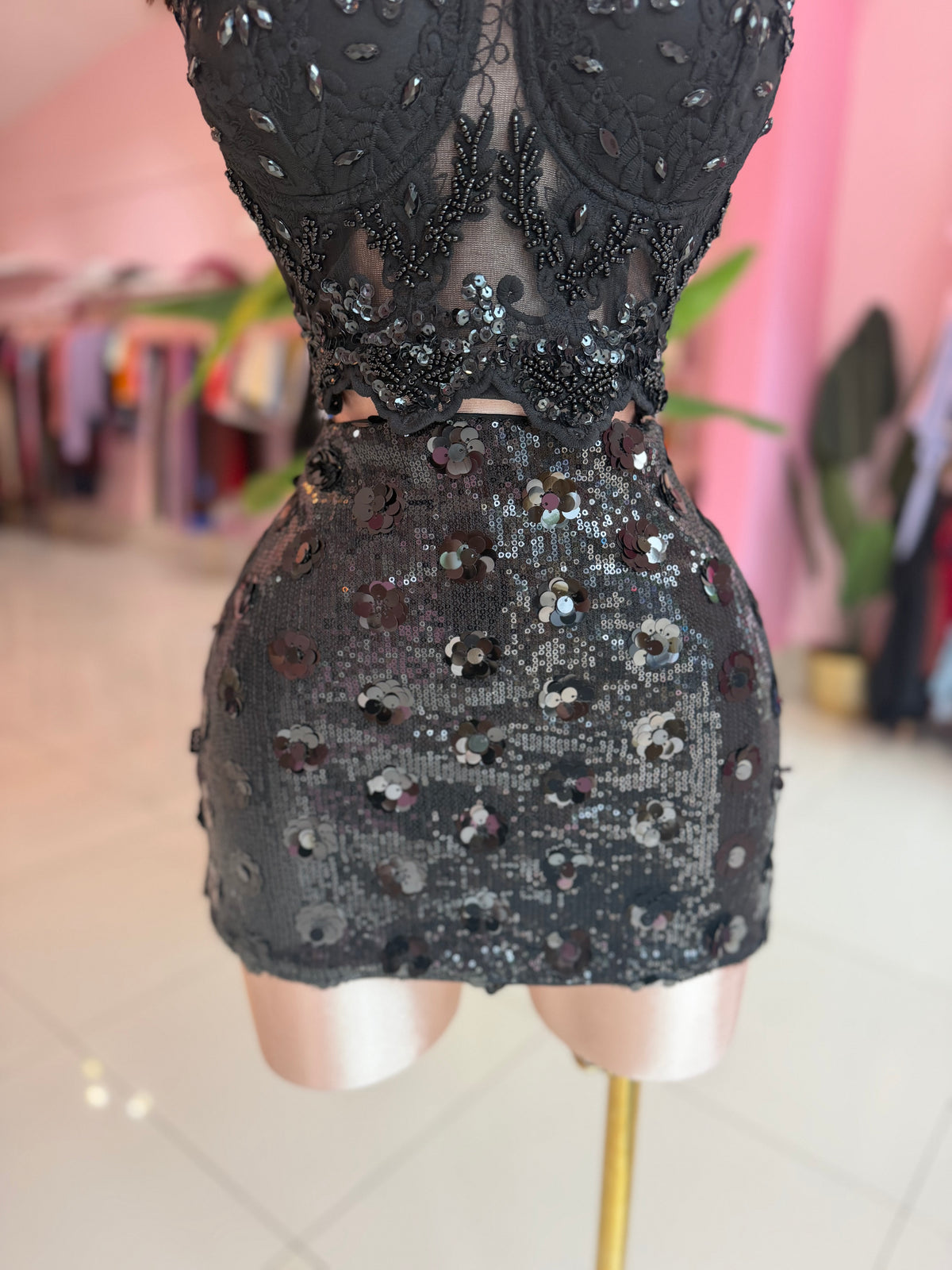 Flor Sequins Skirt