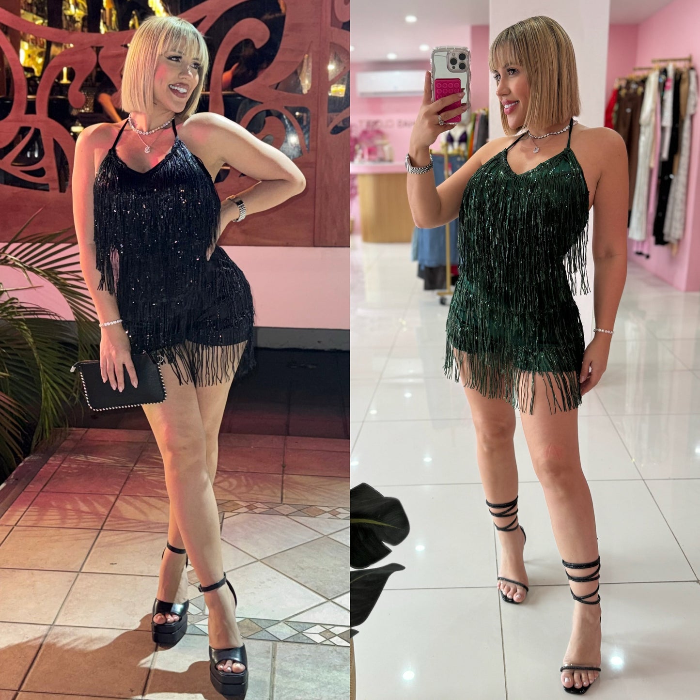 Flecos Sequins romper