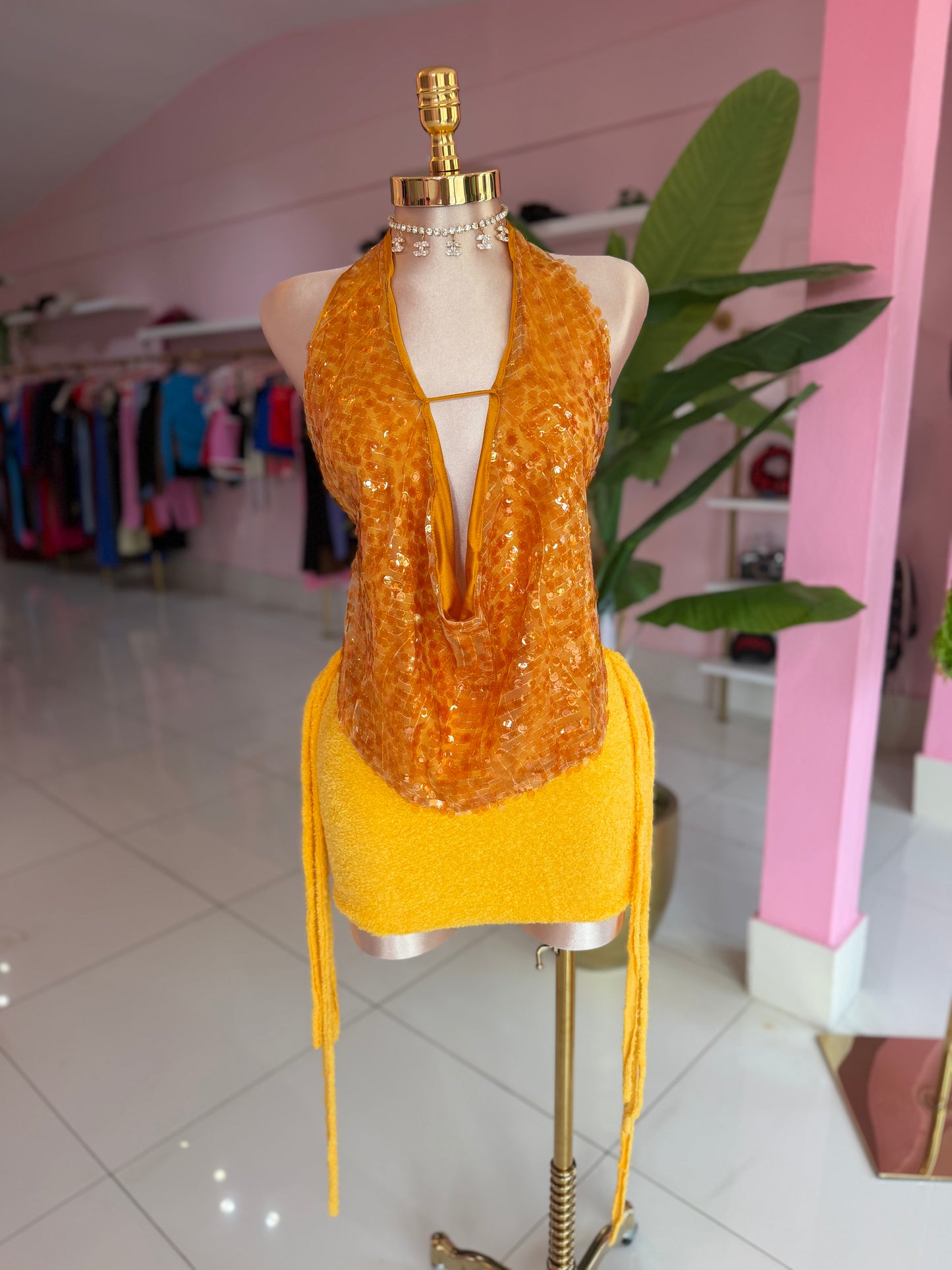 Sequins Colors halter top