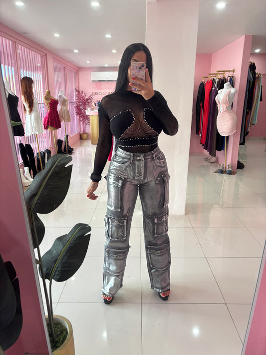 Bodysuit OS rhinestone