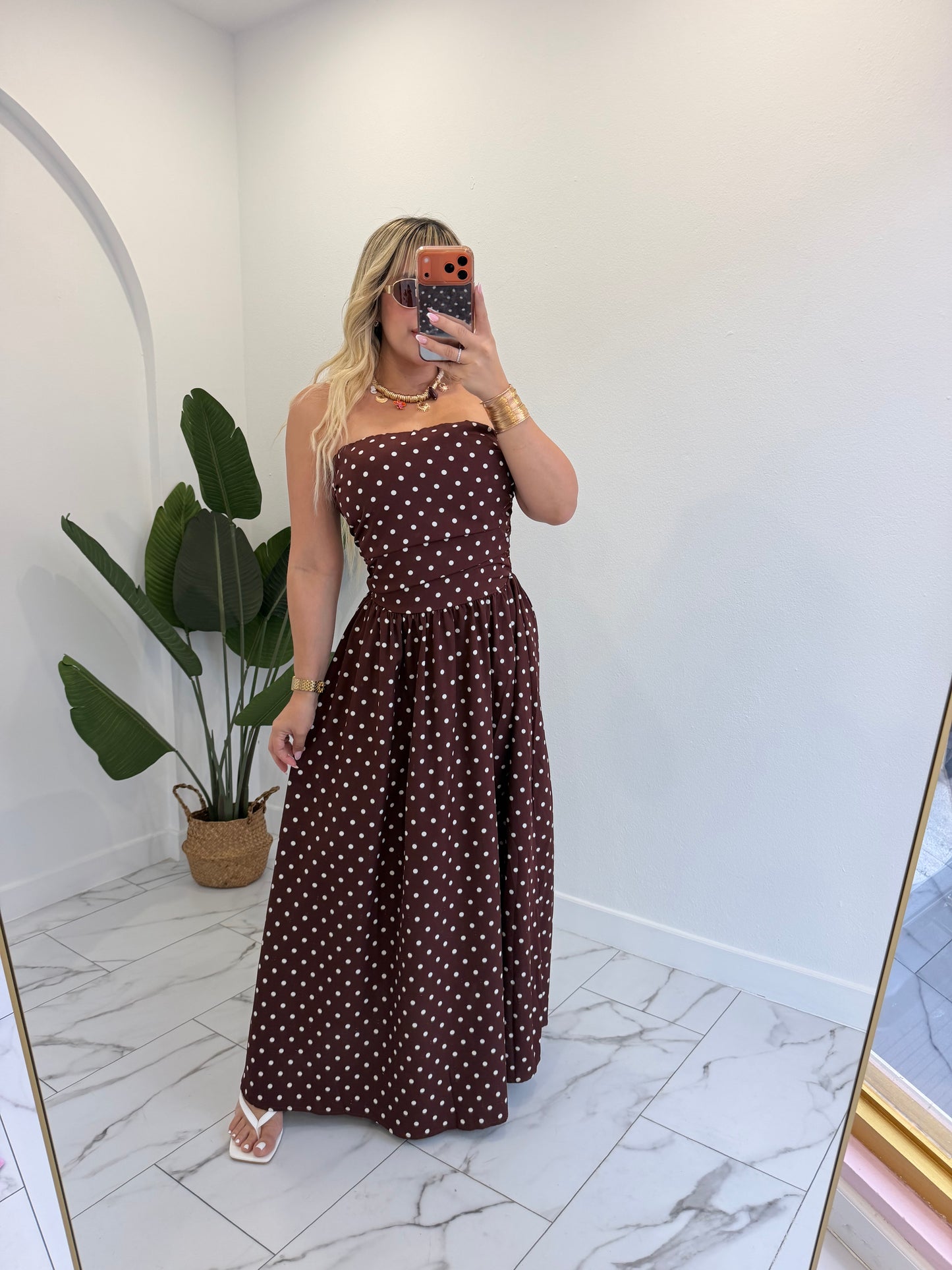 Maxi dot dress