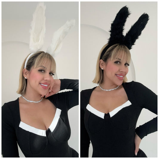 Fluffy bunny orejitas disfraz