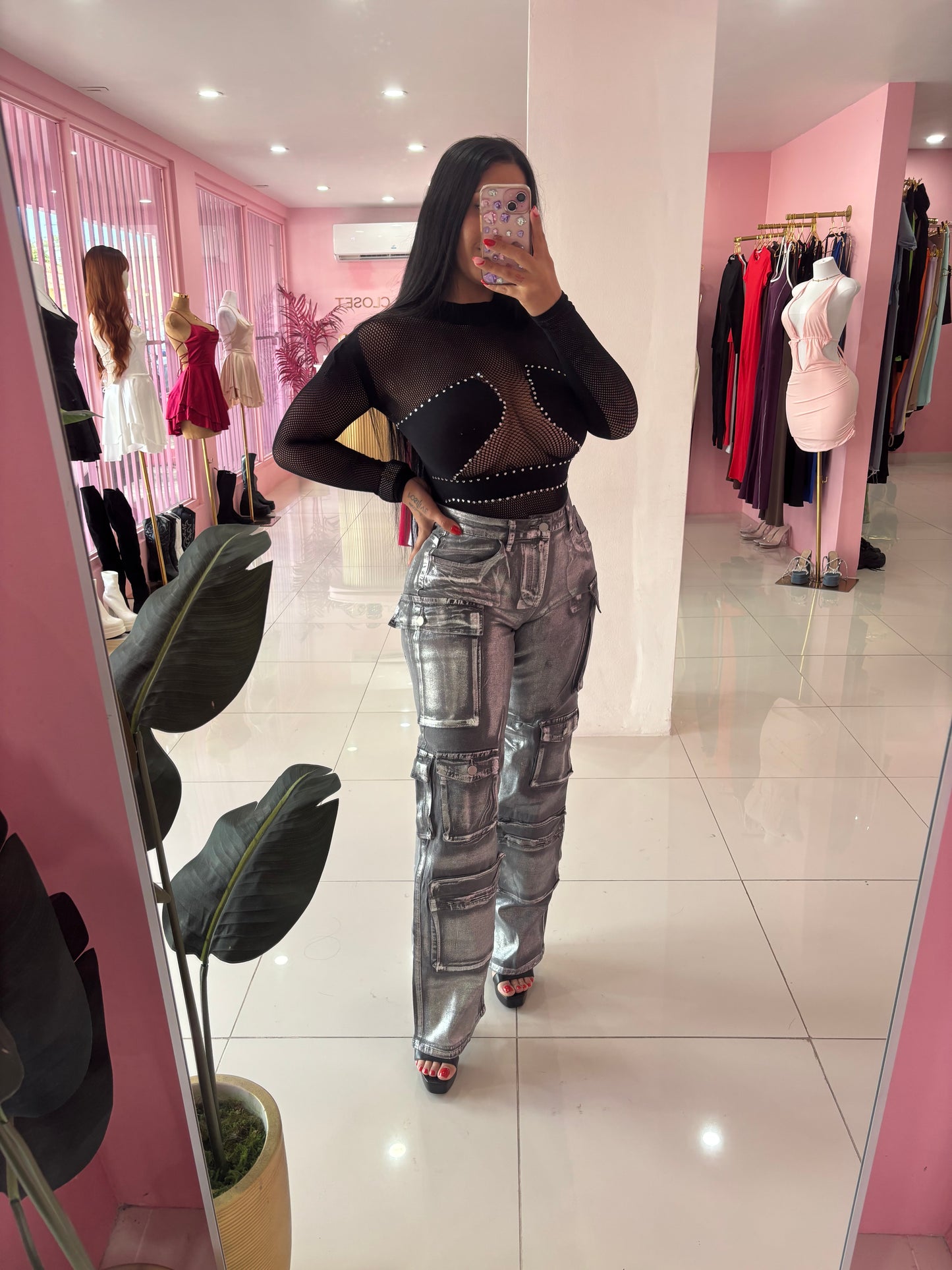 Bodysuit OS rhinestone
