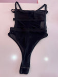 Black mesh Bodysuit L