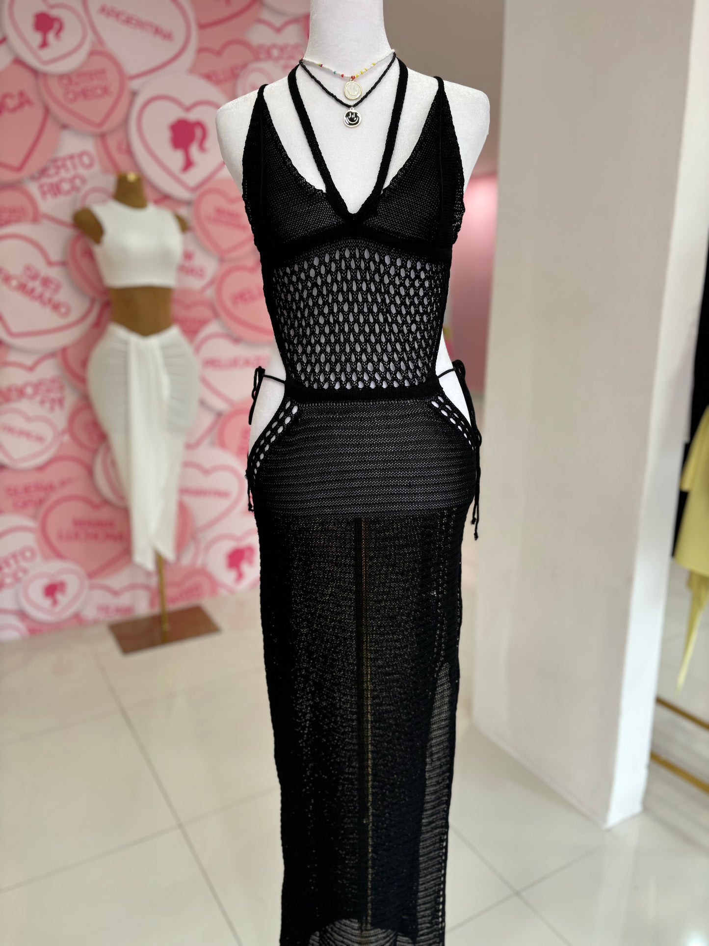 Maxi dress crochet Camel (XL)