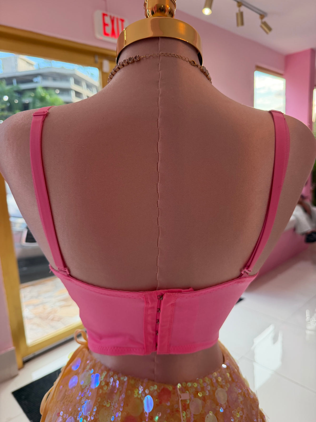 Fancy crop corset