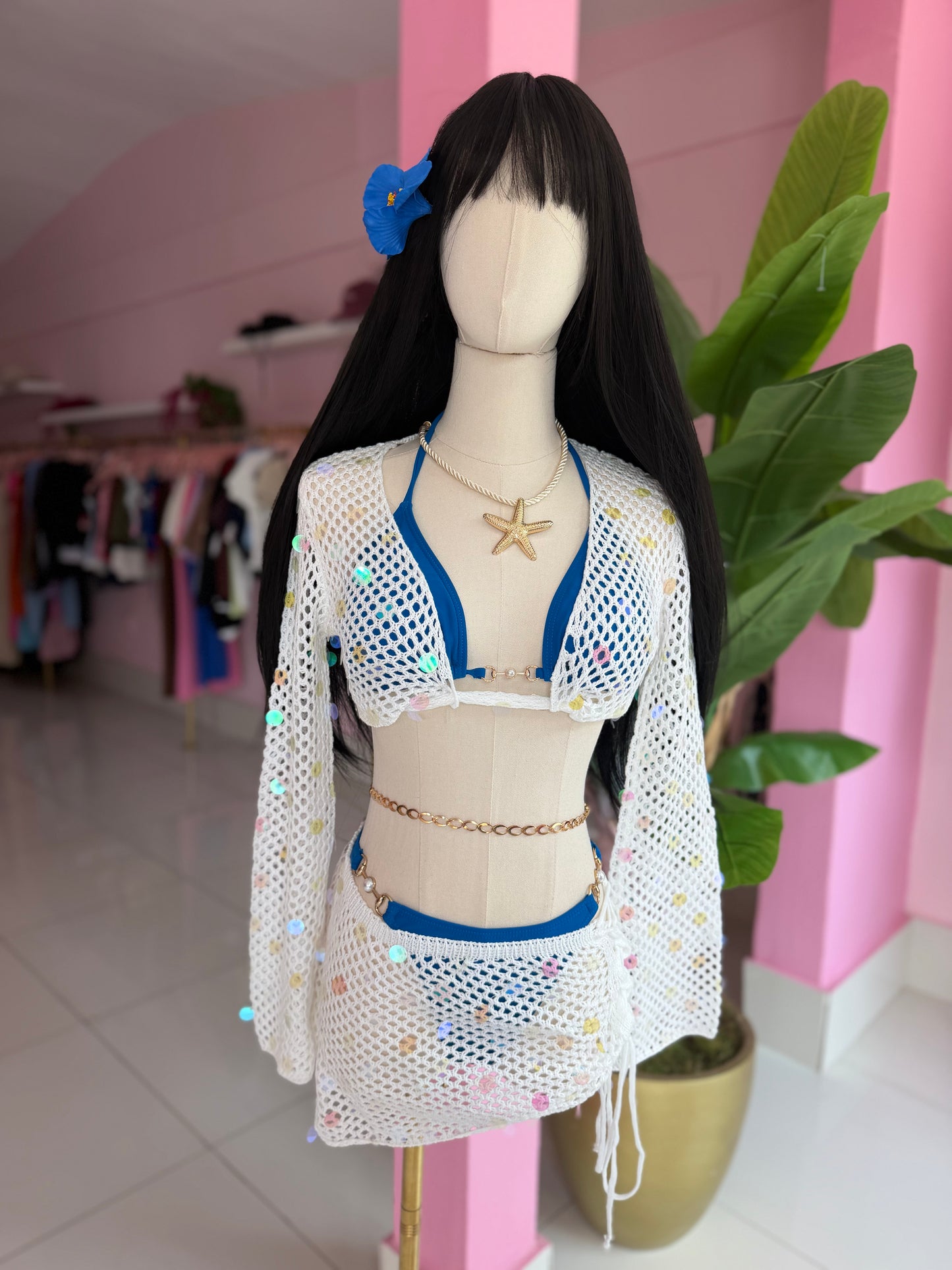 Crochet white set