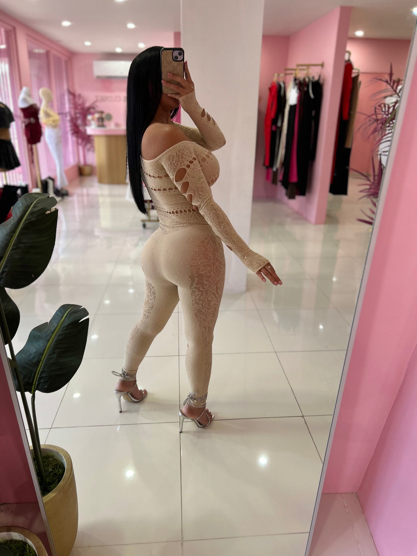 OS Rhinestone Jumpsuit