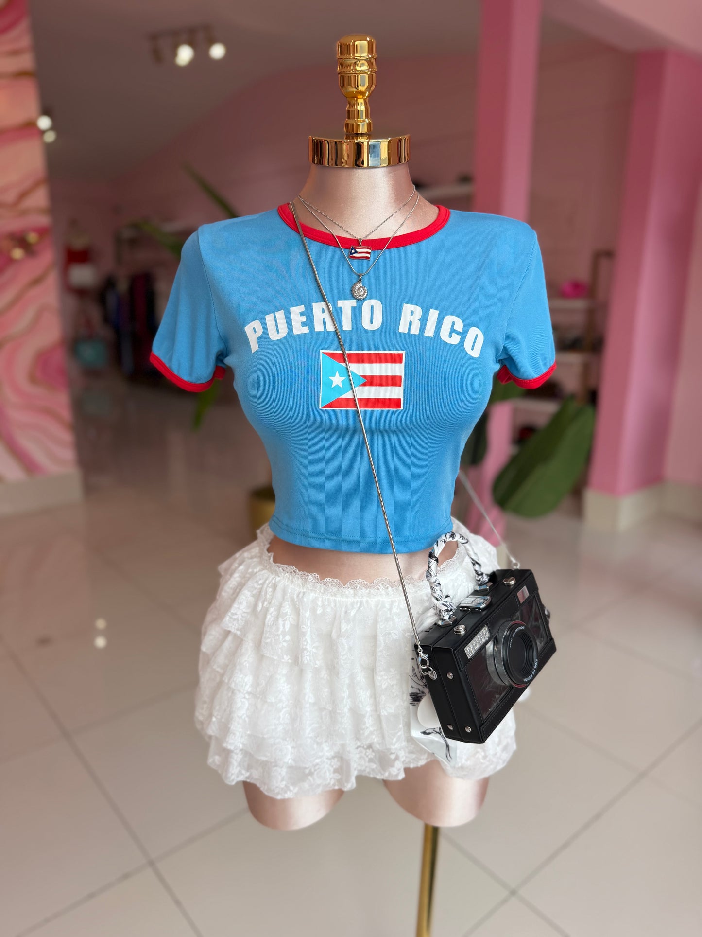 White coquette skort