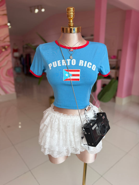 White coquette skort