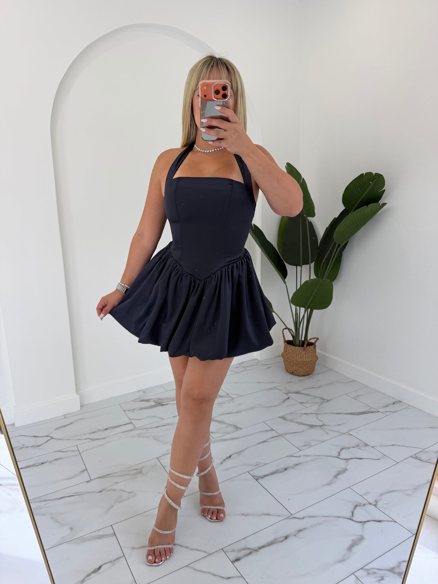 Bubble Satin Dress
