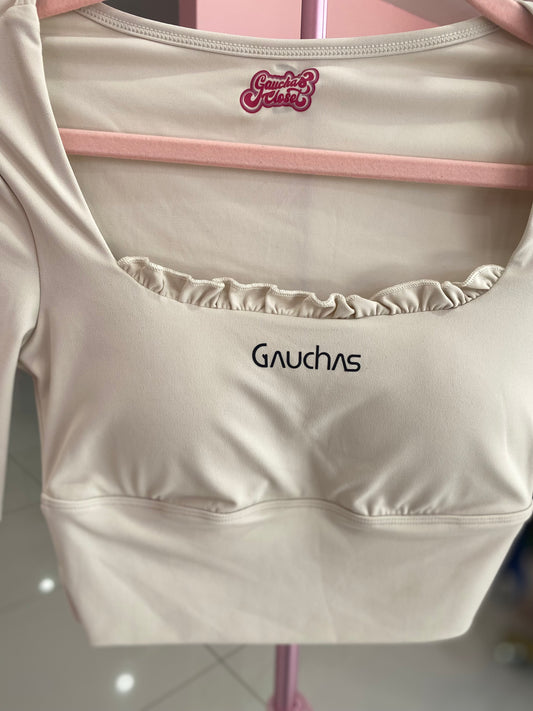 Ruffles Manga Larga Sport Top