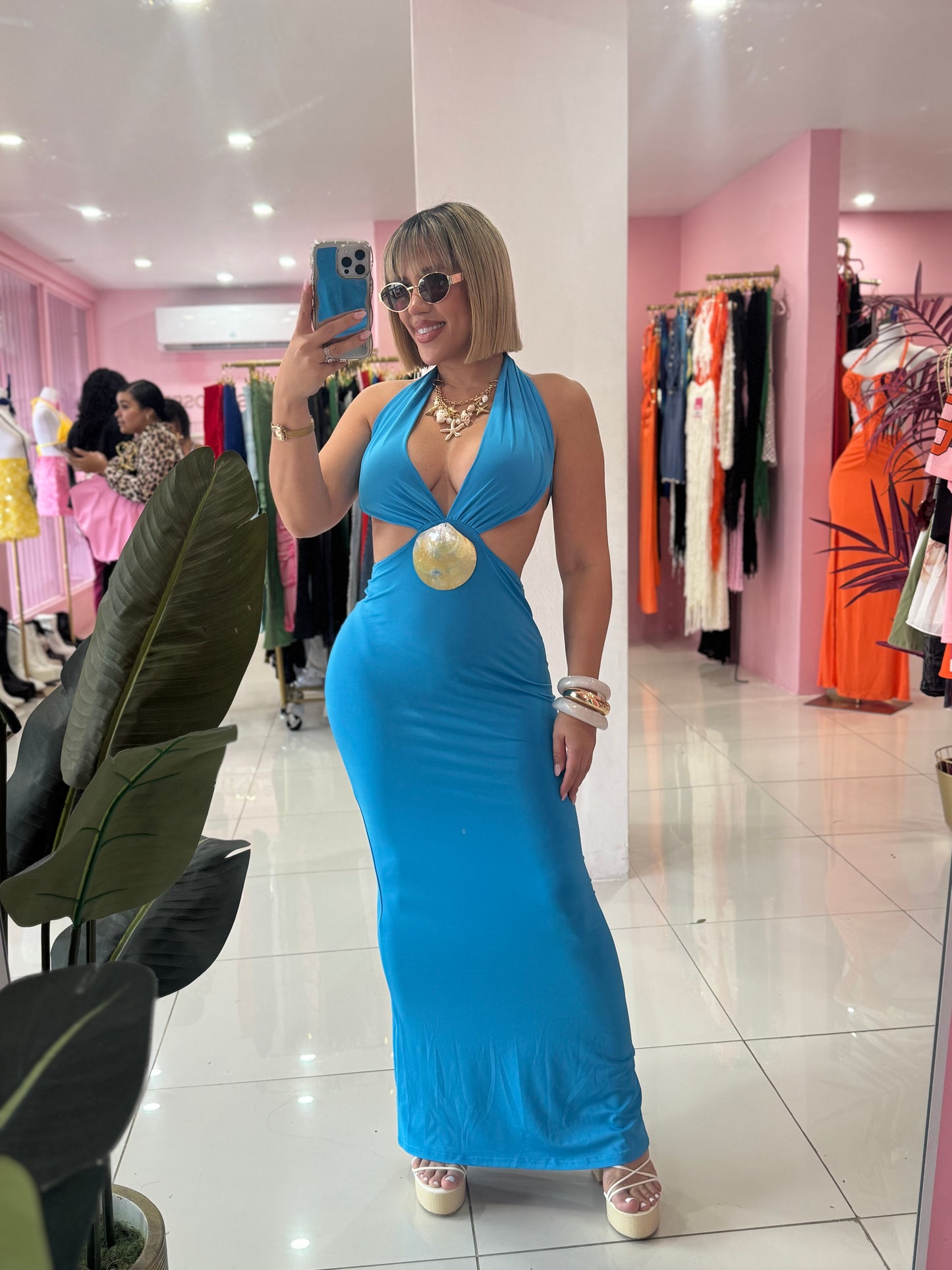 Shell long dress