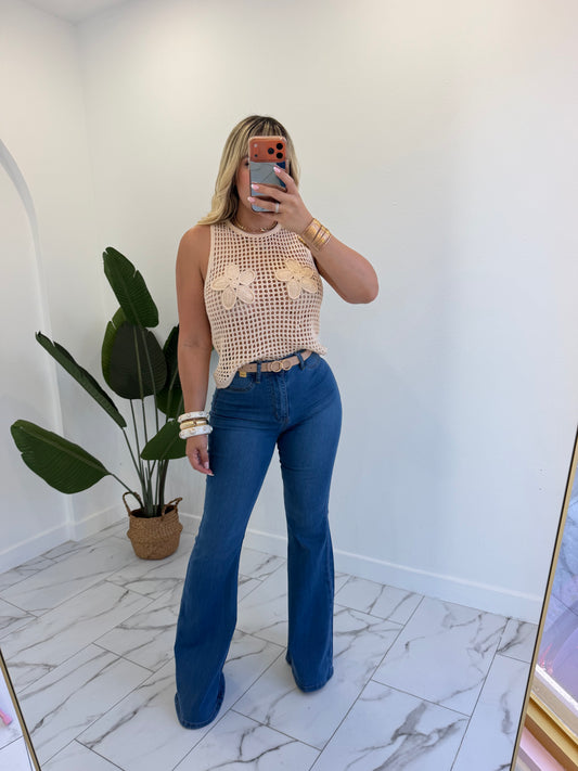 Crochet flores top