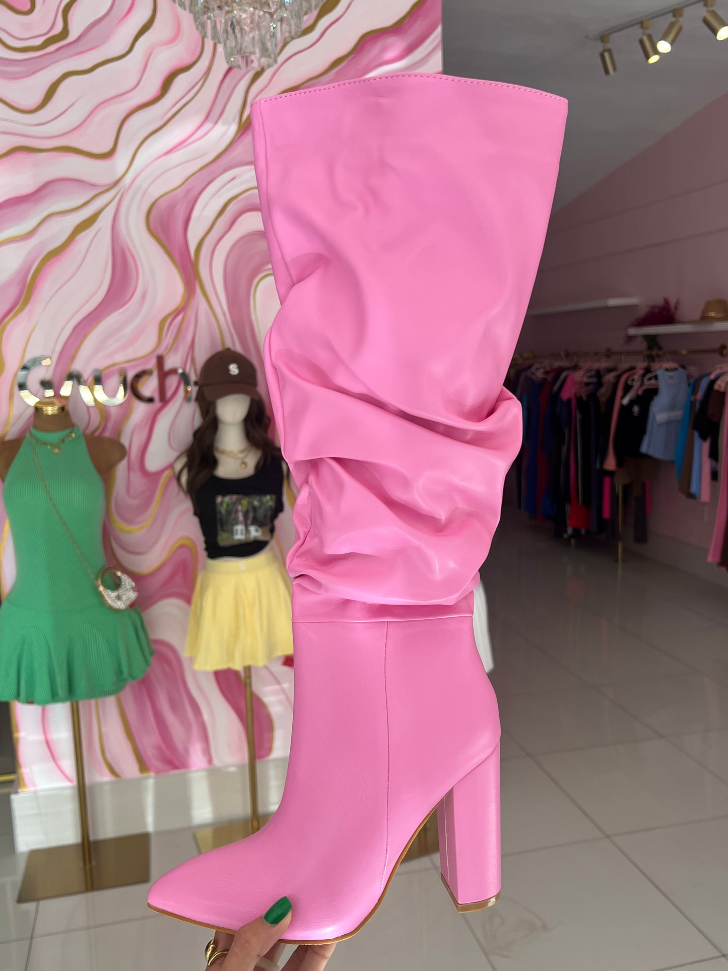 Botas Fruncidas Pink