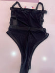 Black mesh Bodysuit L
