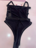 Black mesh Bodysuit L