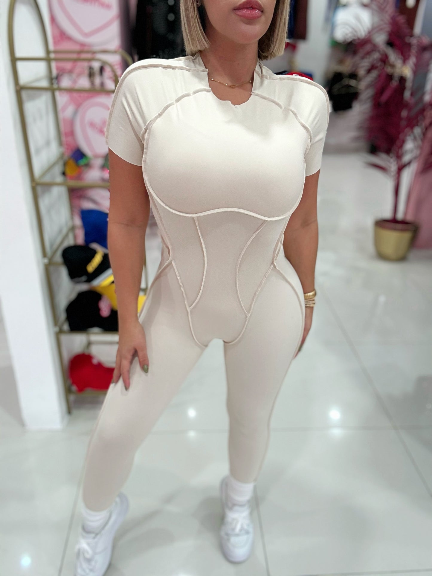 Wonder Tshirt Skinny Jumpsuit (Espalda Descubierta)