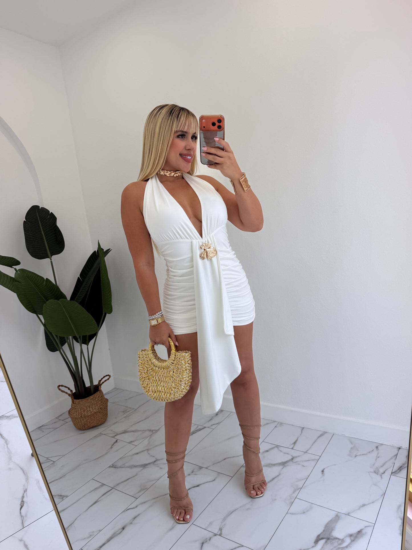 White crucero dress