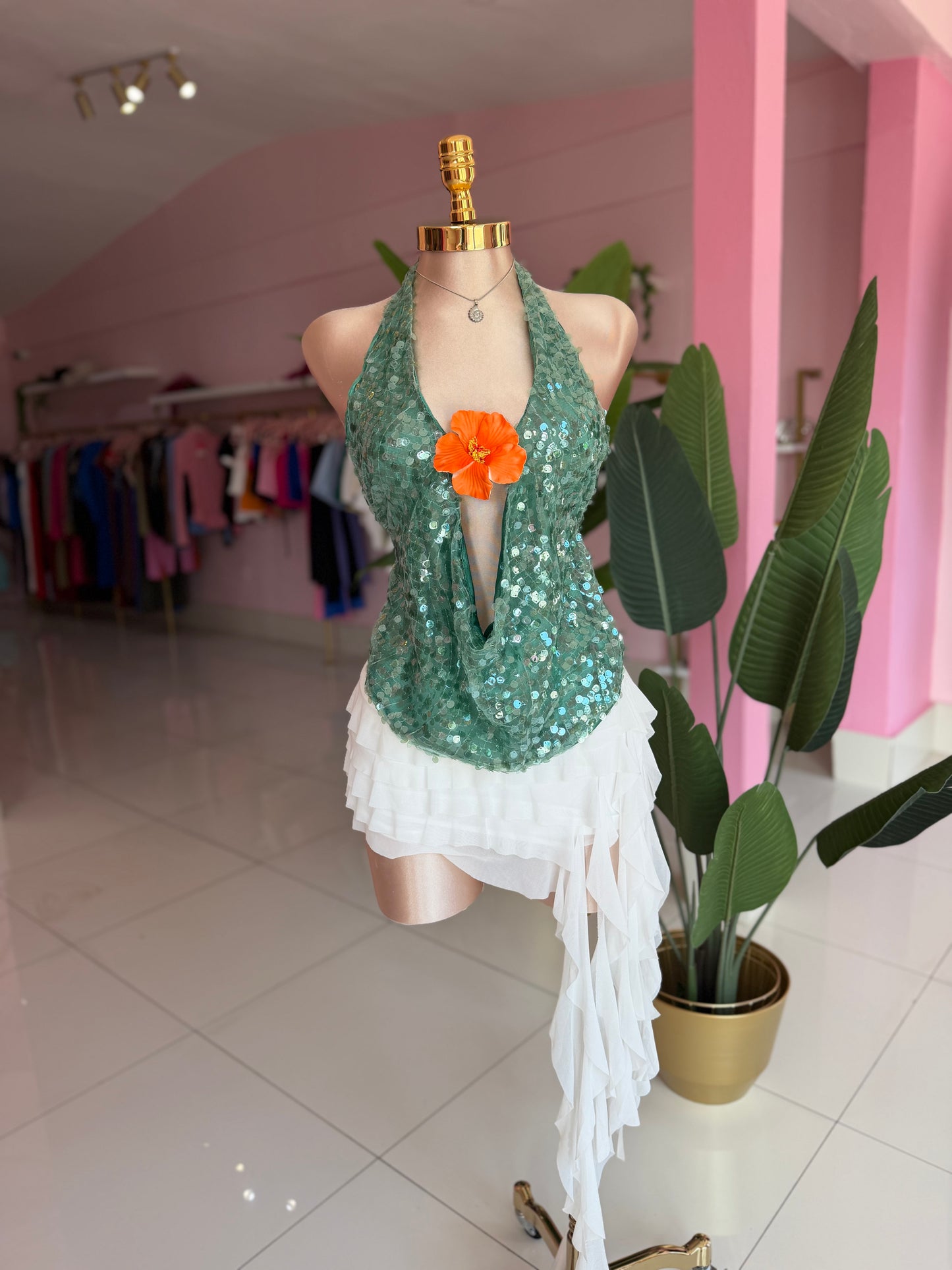 Sequins Colors halter top