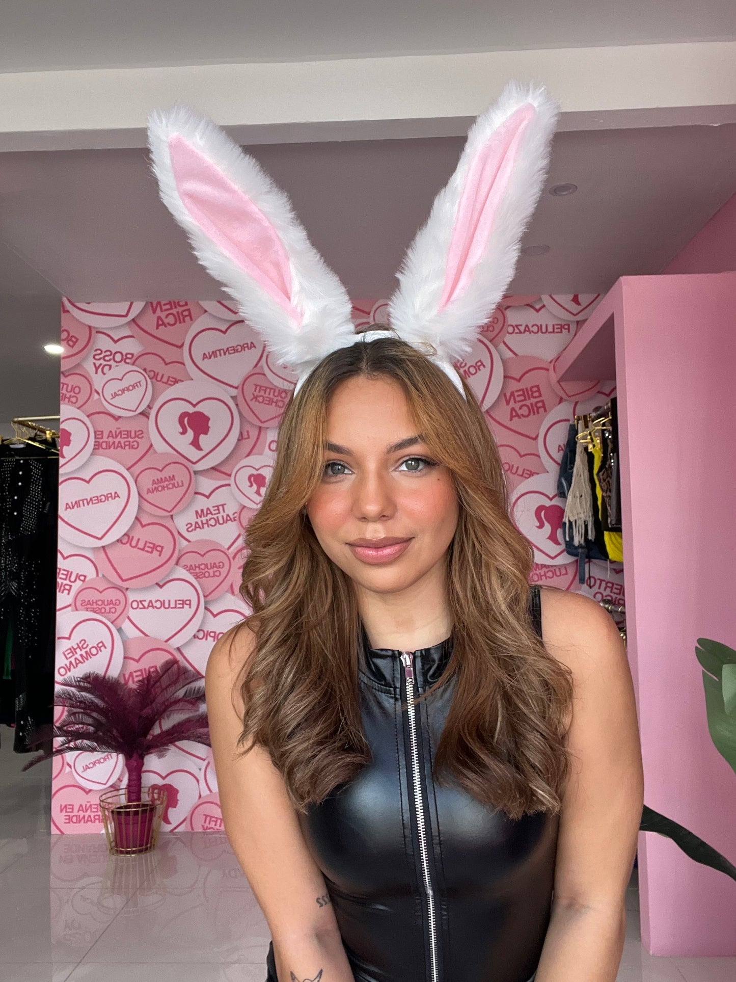 Fluffy bunny orejitas disfraz