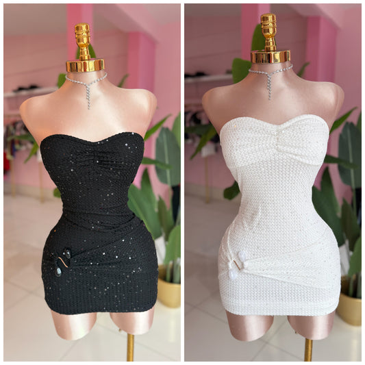 Strapless cristal dress