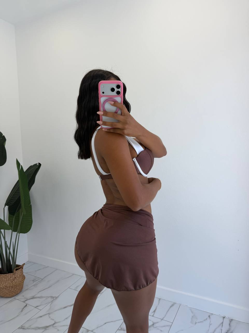 Brown shell bikini