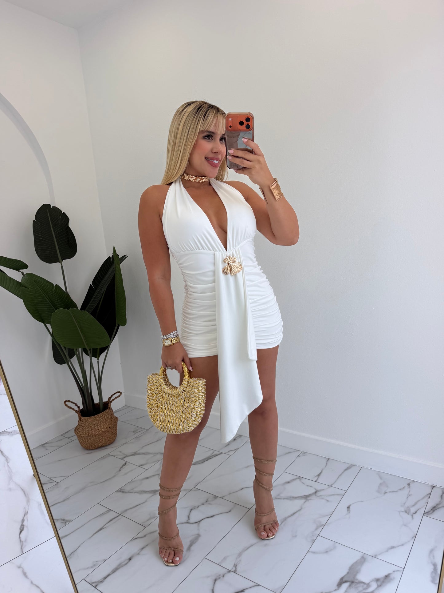 White crucero dress