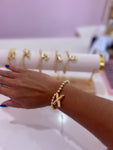 Pulseras Doradas Con Letra