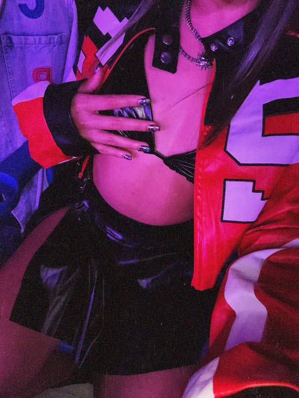 Leather Triangulito Top