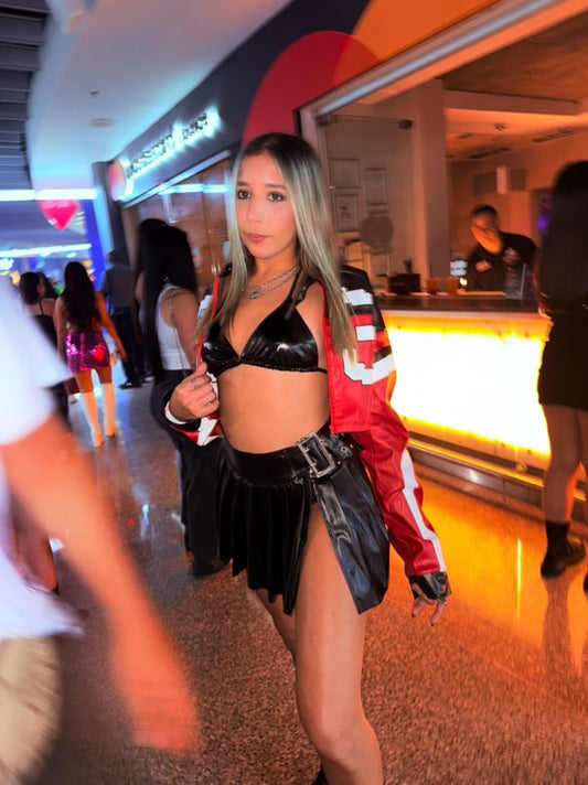 Leather Triangulito Top