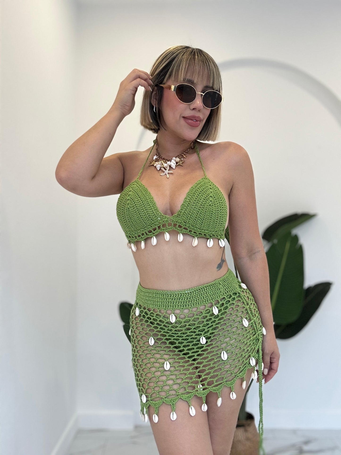 Crochet green 3pcs set