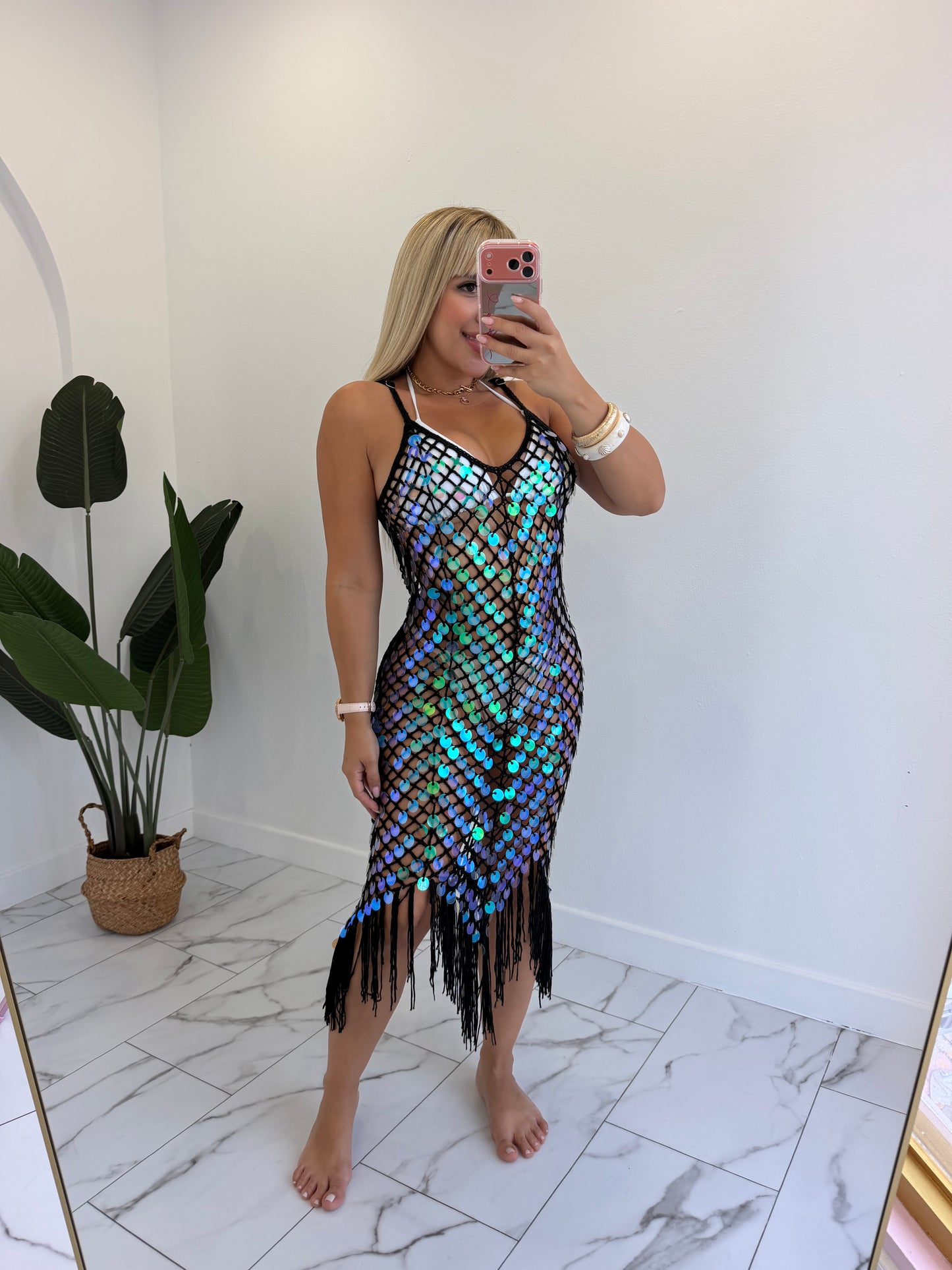 Mermaid crochet lentejuelas
