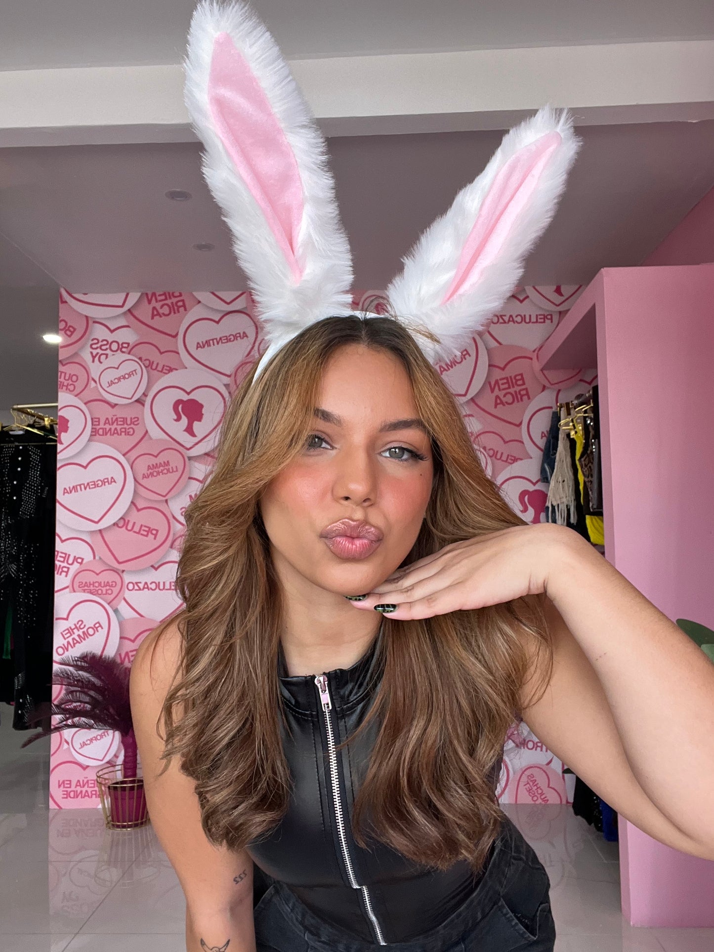 Fluffy bunny orejitas disfraz