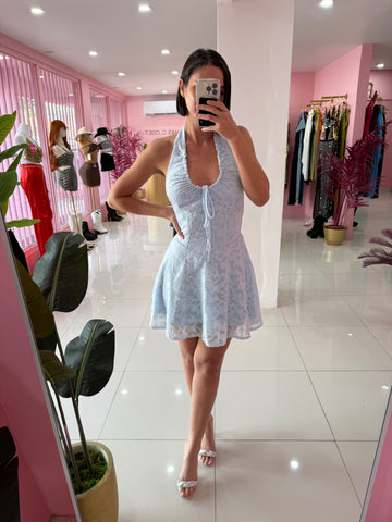 Sky blue dress